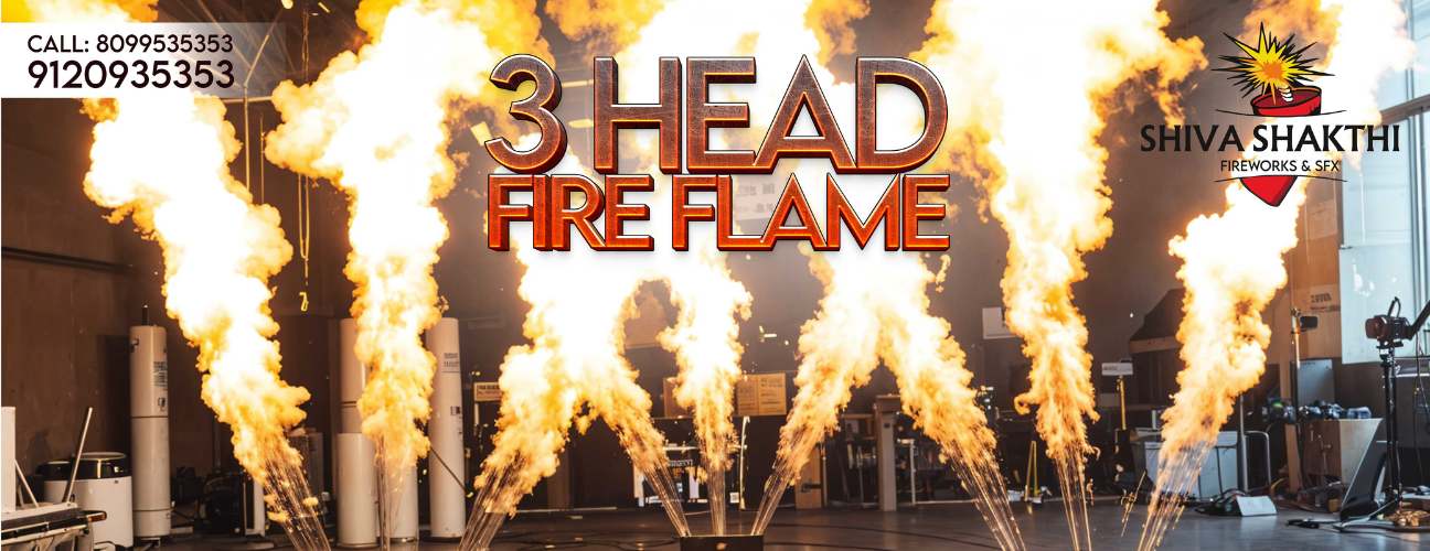 3 Head Fire Flame Effect